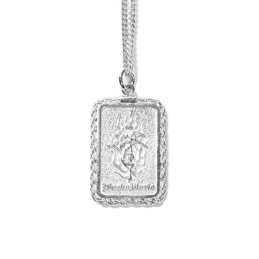 「快楽」の文字の造詣が魅力のプレートネックレス (シルバー) WMGP-NL06-SILVER-Back