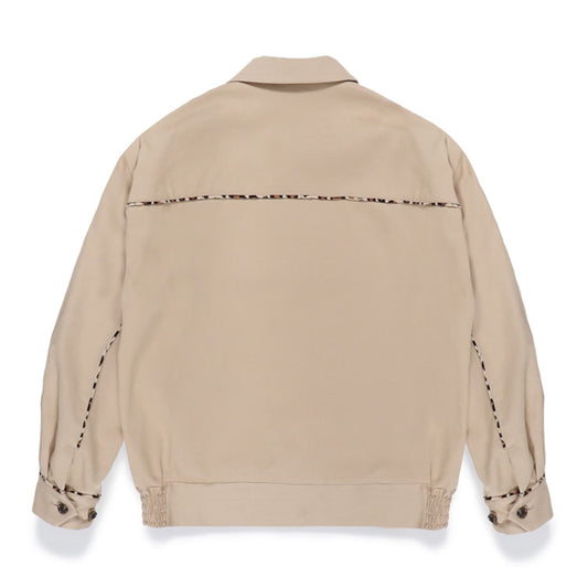 WACKO MARIA2024年春夏コレクション-要所に施したレオパード柄のパイピングが魅力のウエスタンジャケット 24SS-WMO-BL12-BACK