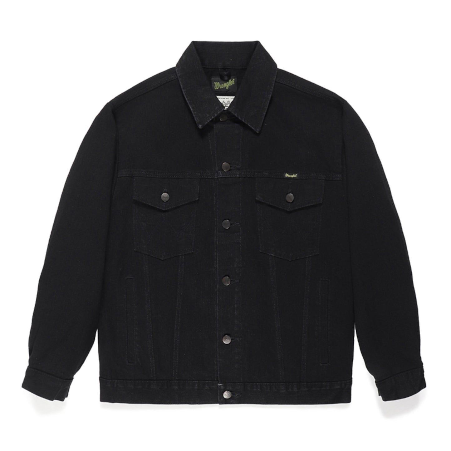WACKO MARIA2024年春夏コレクション-アメリカの老舗デニムブランド「ラングラー」社とのオフィシャルコラボレーションデニムトラッカージャケット 24SS-WMO-WG01-BLACK-FRONT