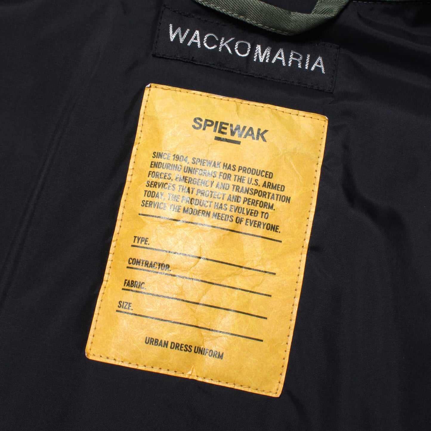 WACKO MARIA(ワコマリア)2025年秋冬コレクション「天国東京」から、アメリカのミリタリーウエアブランド「SPIEWAK(スピワック)」社とのコラボレーションフライトジャケット SPIEWAK / CWU-45 FLIGHT JACKET 25FW-WMO-SW01 UP3