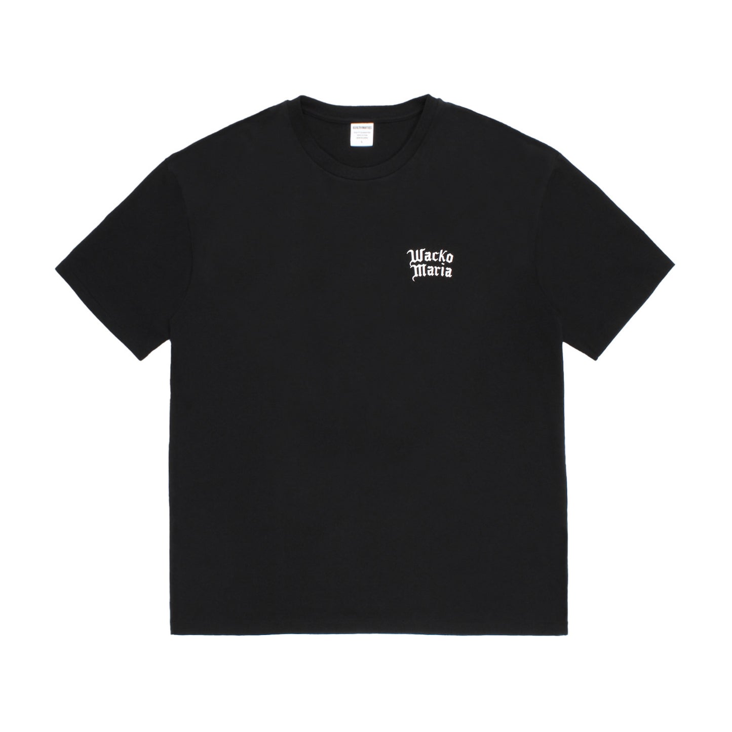 WACKO MARIA(ワコマリア)2026年秋冬先行コレクションから、WASHED HEAVY WEIGHT T-SHIRT (TYPE-1) 26FWE-WMT-WT01のブラック前面