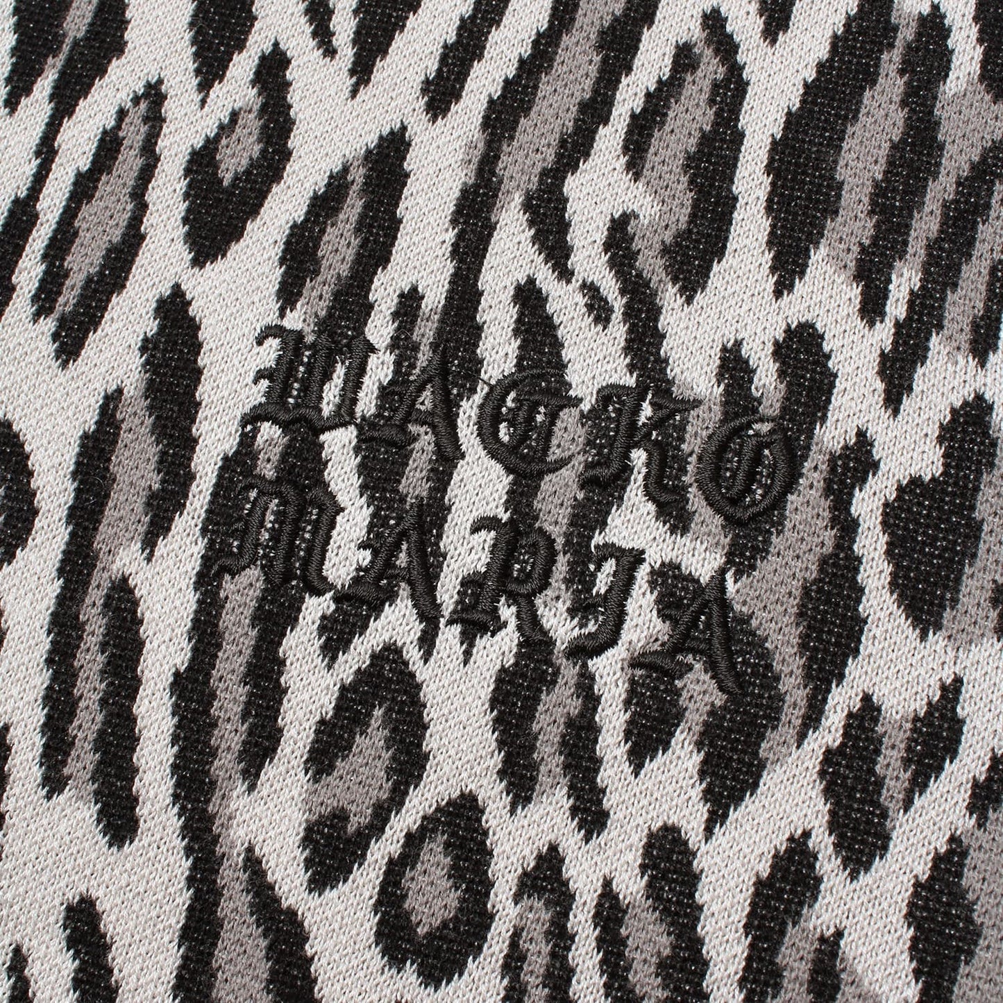 WACKO MARIA | LEOPARD JACQUARD KNIT POLO SHIRT | 26SS-WMK-KN03
