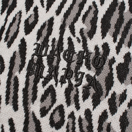 WACKO MARIA | LEOPARD JACQUARD KNIT POLO SHIRT | 26SS-WMK-KN03