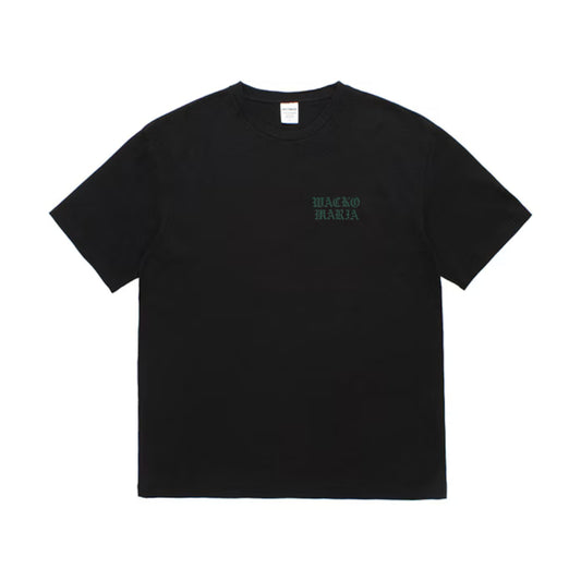WACKO MARIA(ワコマリア)2026年春夏先行コレクションから、WASHED HEAVY WEIGHT T-SHIRT (TYPE-2) 26SSE-WMT-WT02のブラック。前面