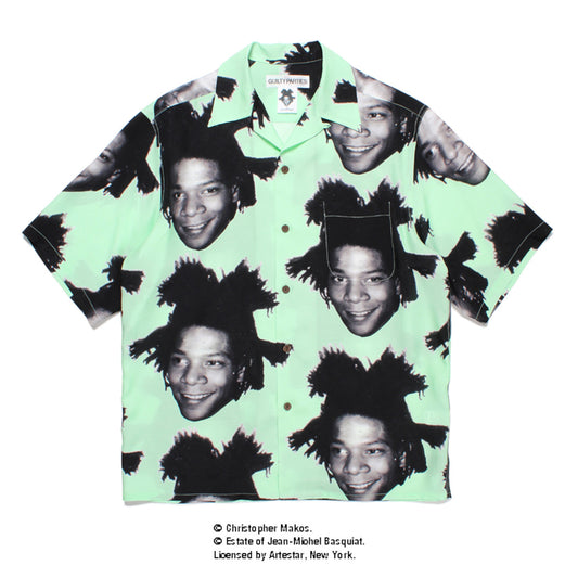 画家のジャン-ミシェル・バスキアとのコラボレーションハワイアンシャツ タイプ1 BASQUIAT-WM-HI12-MINT