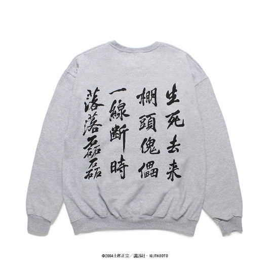 WACKO MARIA2024年春夏コレクション-GHOST IN THE SHELL 2 SWEAT (TYPE-3)-INNOCENCE-WM-SS03-GRAY-BACK