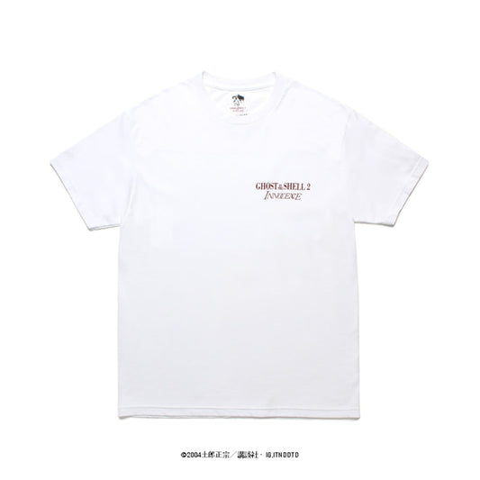 WACKO MARIA2024年春夏コレクション-GHOST IN THE SHELL 2 T-SHIRT (TYPE-2)-INNOCENCE-WM-TEE02-WHITE-FRONT