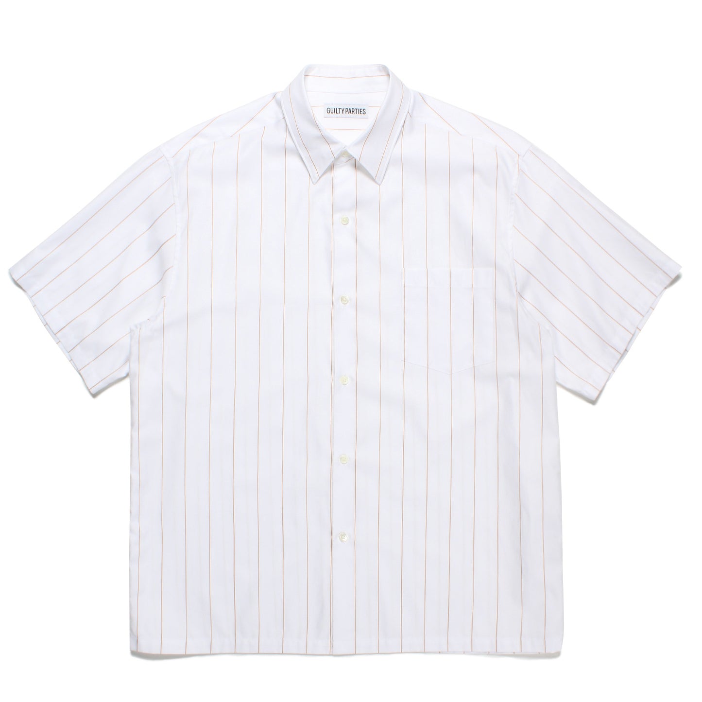 トルコの生地メーカー「ソクタス」のストライプ生地を使用したレギュラーカラーシャツ (ベージュ) 23SS-WMS-RC02