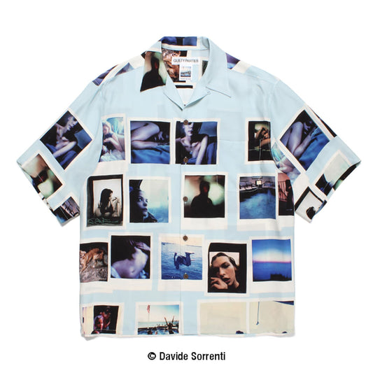 写真家のダヴィデソレンティとのコラボレーションハワイアンシャツ タイプ2 DAVIDESORRENTI-WM-HI02 Blue