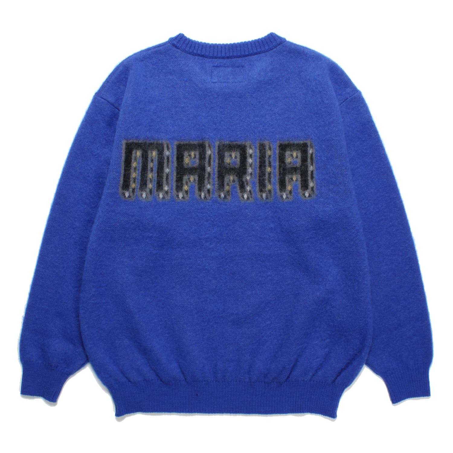 WACKO MARIA | LOGO MOHAIR KNIT JACQUARD SWEATER | 23FW-WMK-KN16 - BLUE /  Small