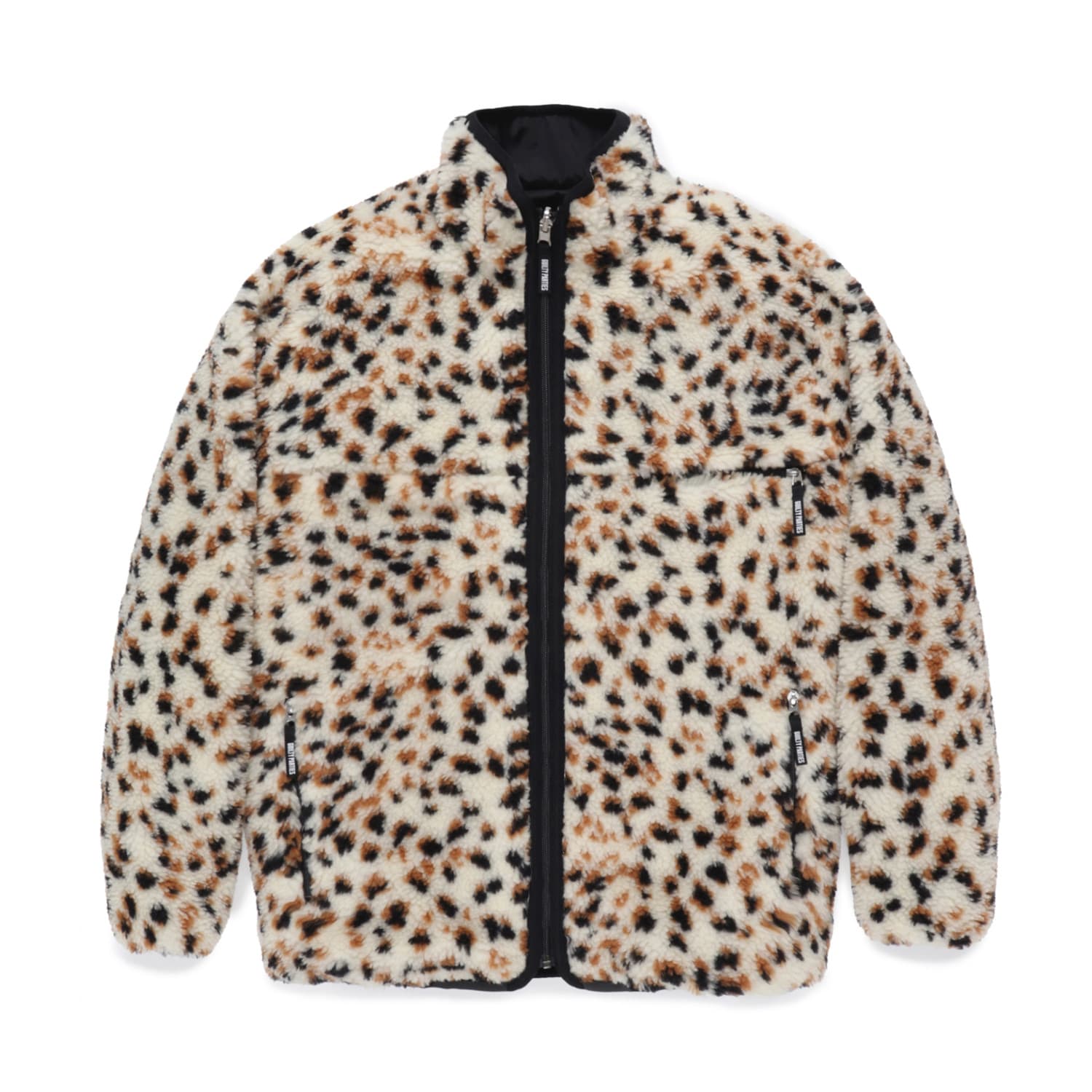 WACKO MARIA(ワコマリア)2024年秋冬コレクション「天国東京」から、REVERSIBLE LEOPARD BOA FLEECE JACKET 24FW-WMO-OD03。レオパードフリース面。