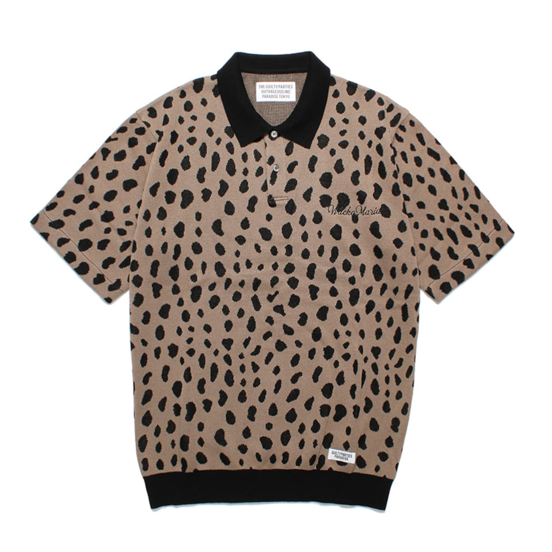 レオパードニットジャガードポロシャツ 24SS-WMK-KN10 | ワコマリア 