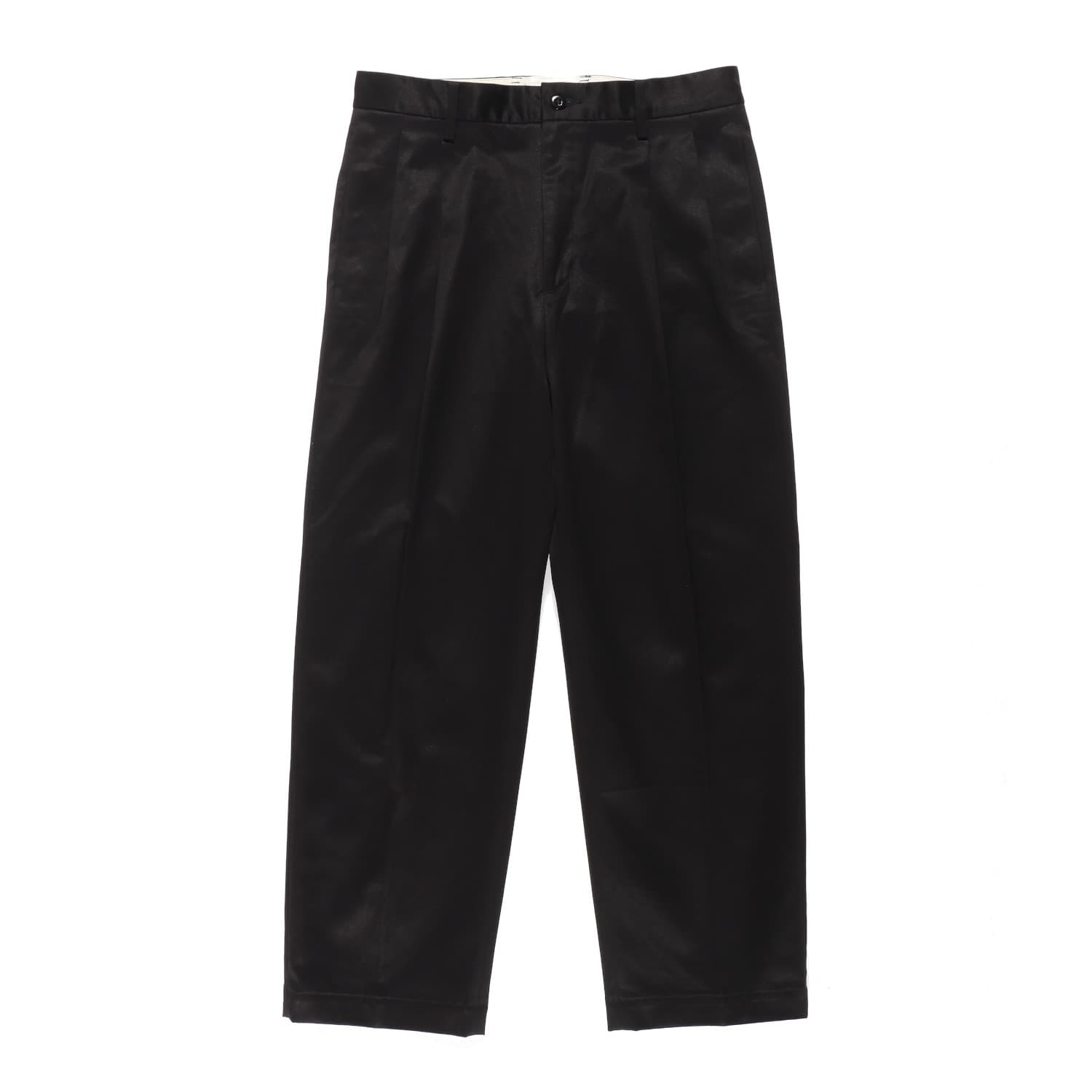 WACKO MARIA2024年春夏コレクション-DOUBLE PLEATED CHINO TROUSER | 24SS-WMP-PT10-BLACK-FRONT