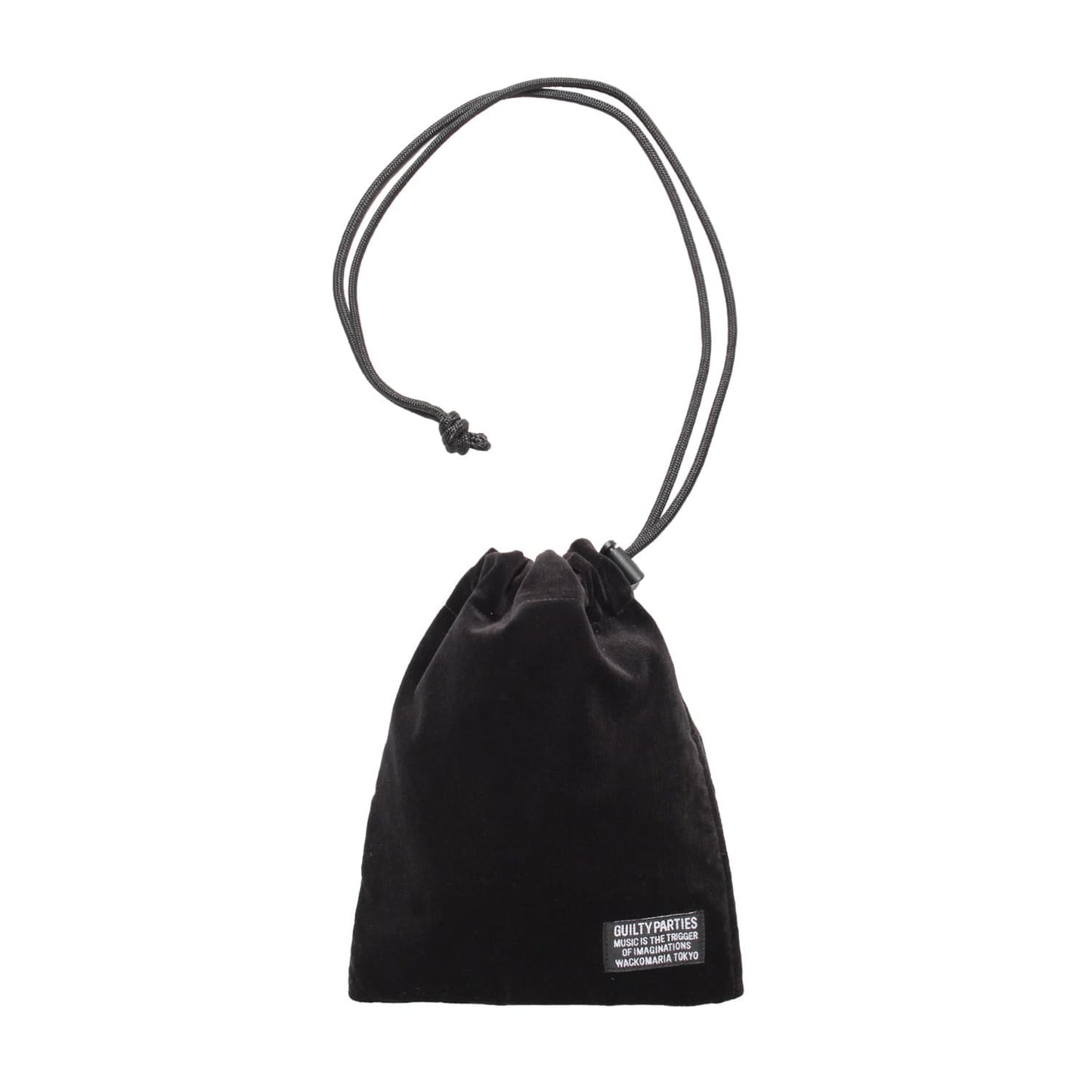 WACKO MARIA（ワコマリア）2025年秋冬コレクション「天国東京」から、無地のベロア生地で製作された巾着型ショルダーポーチVELVET DRAWSTRING BAG 25FW-WMA-BG17を入荷しました。