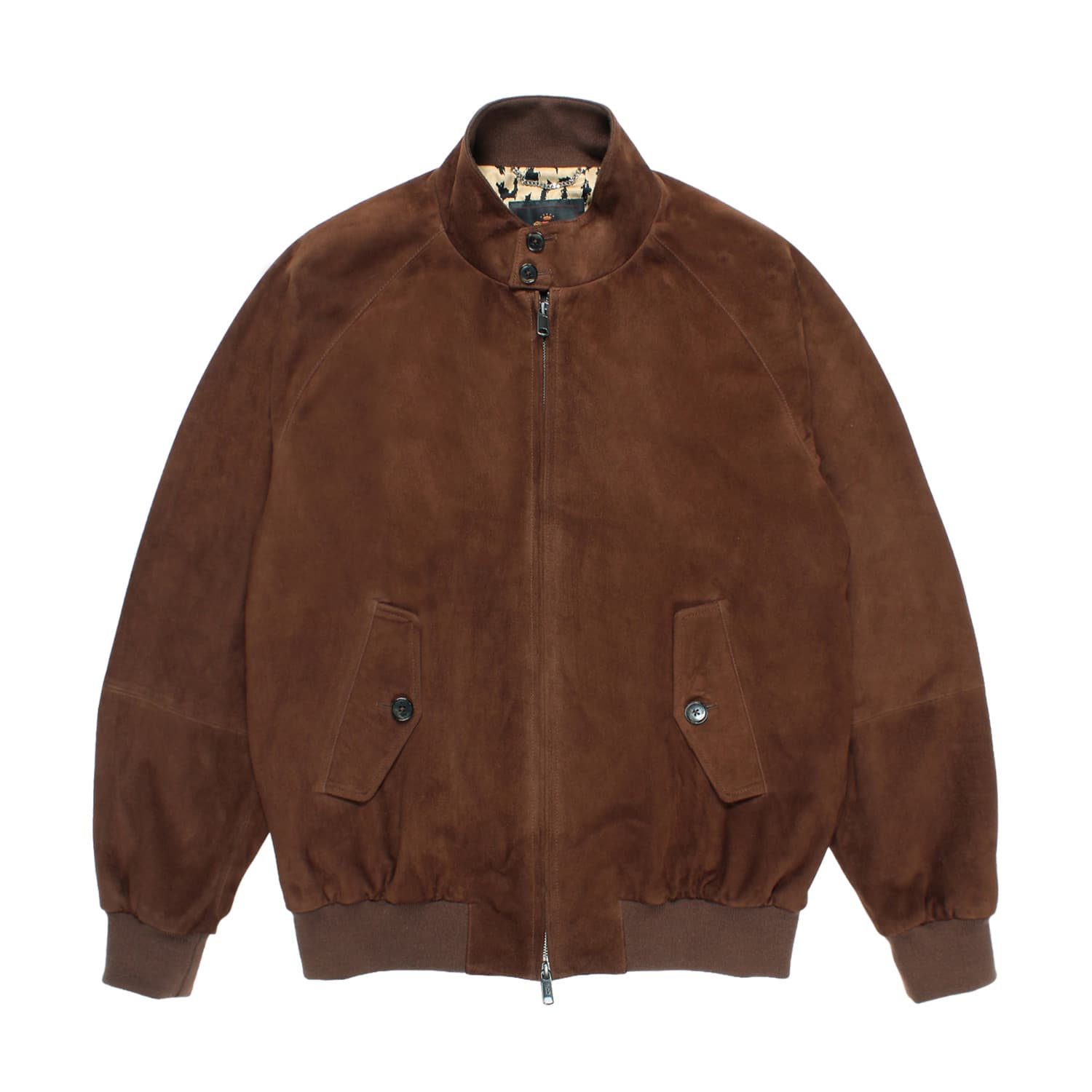 WACKO MARIA（ワコマリア）2025年秋冬コレクション「天国東京」から、イギリス発のブランド「BARACUTA (バラクータ」とのオフィシャルコラボレーションで制作された BARACUTA / SUEDE G9 HARRINGTON JACKET 25FW-WMO-BC01 ブラウンを入荷。前面