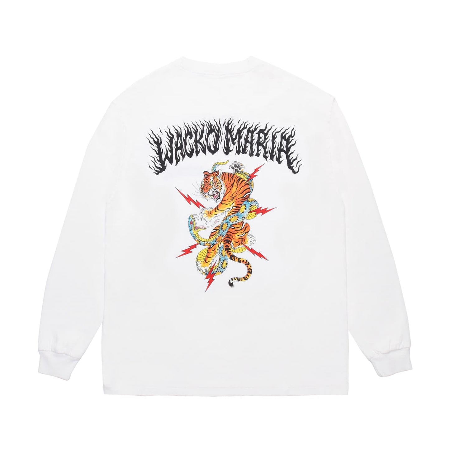 WACKO MARIA（ワコマリア）2025年秋冬コレクション「天国東京」から、TIM LEHI(ティムリーハイ)オフィシャルコラボレーションTシャツ、TIM LEHI / WASHED HEAVY WEIGHT LONG SLEEVE&nbsp;T-SHIRT (TYPE-1) 25FW-WMT-LT01のホワイトを入荷致しました。背面