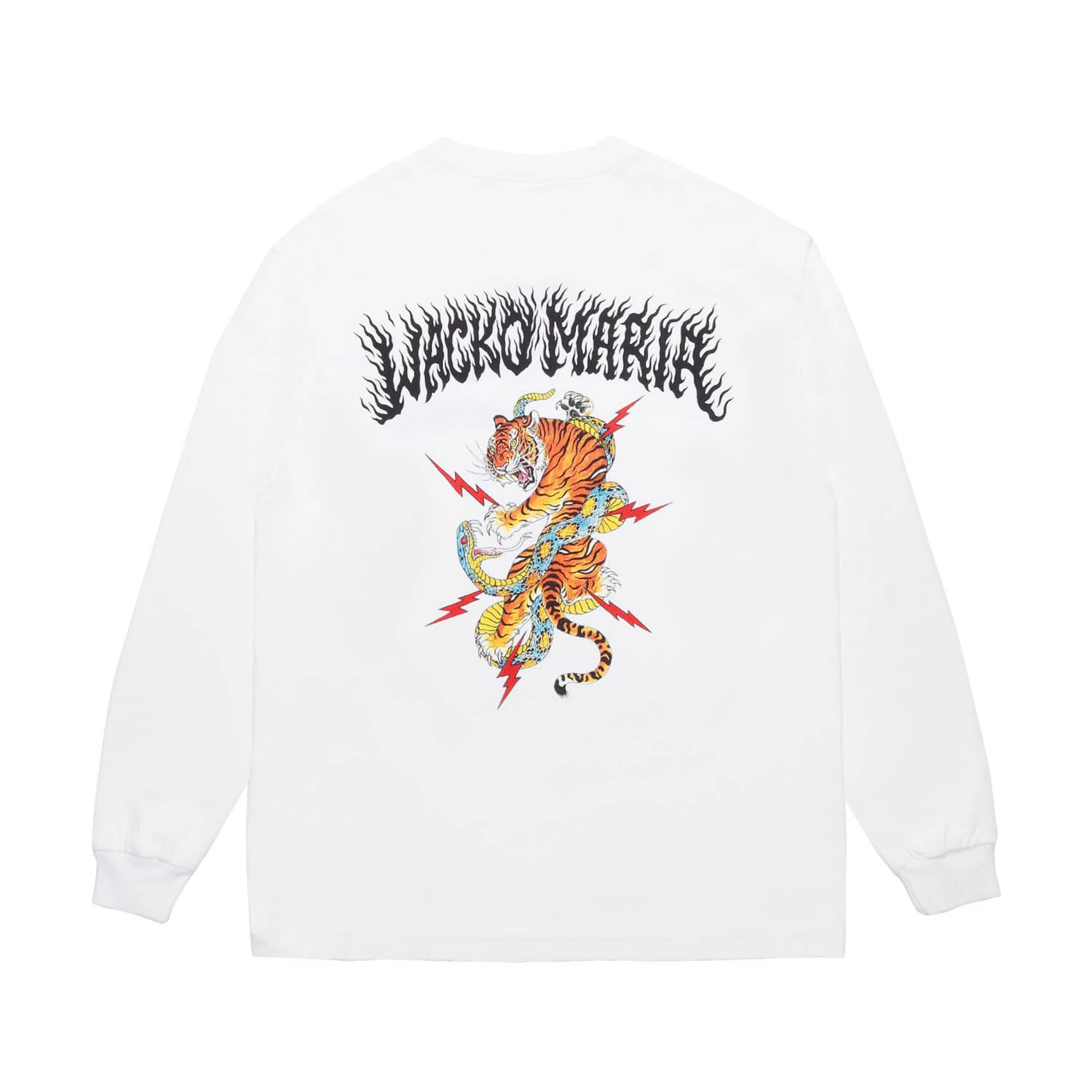 WACKO MARIA（ワコマリア）2025年秋冬コレクション「天国東京」から、TIM LEHI(ティムリーハイ)オフィシャルコラボレーションTシャツ、TIM LEHI / WASHED HEAVY WEIGHT LONG SLEEVE&nbsp;T-SHIRT (TYPE-1) 25FW-WMT-LT01のホワイトを入荷致しました。背面