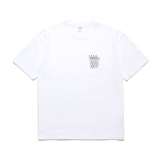 WACKO MARIA(ワコマリア)2025年春夏先行コレクションから、世界平和プロジェクト / WASHED HEAVY WEIGHT T-SHIRT 25SSE-WMT-WT01のホワイト