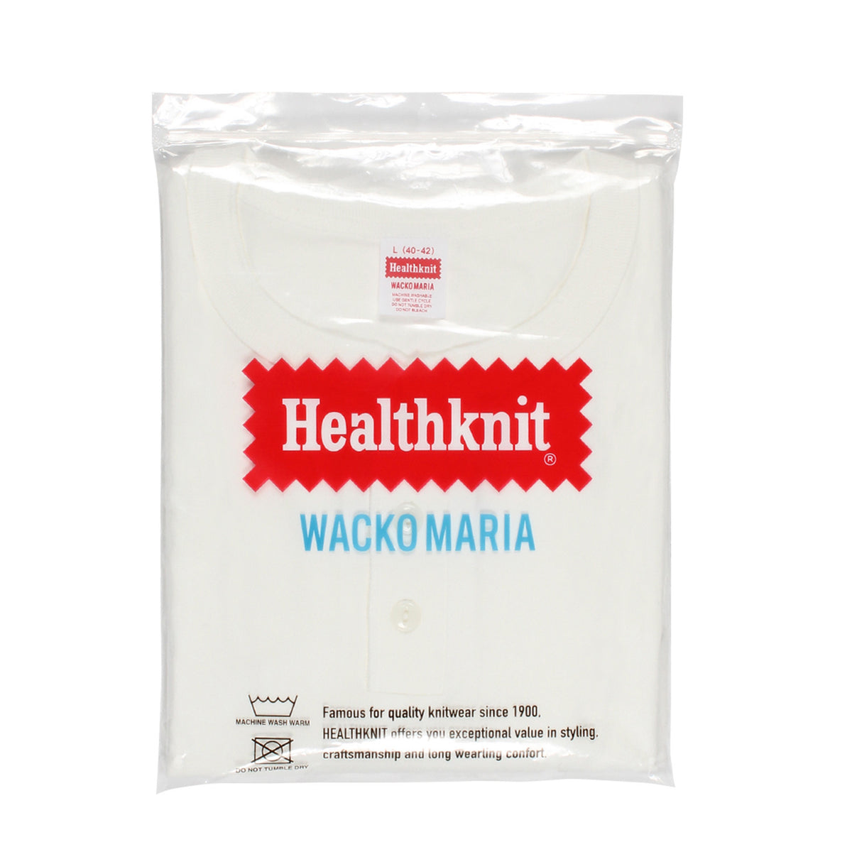 WACKO MARIA |  HEALTHKNIT / HENLEY NECK LONG SLEEVE T-SHIRT | 26FW-WMT-HK01