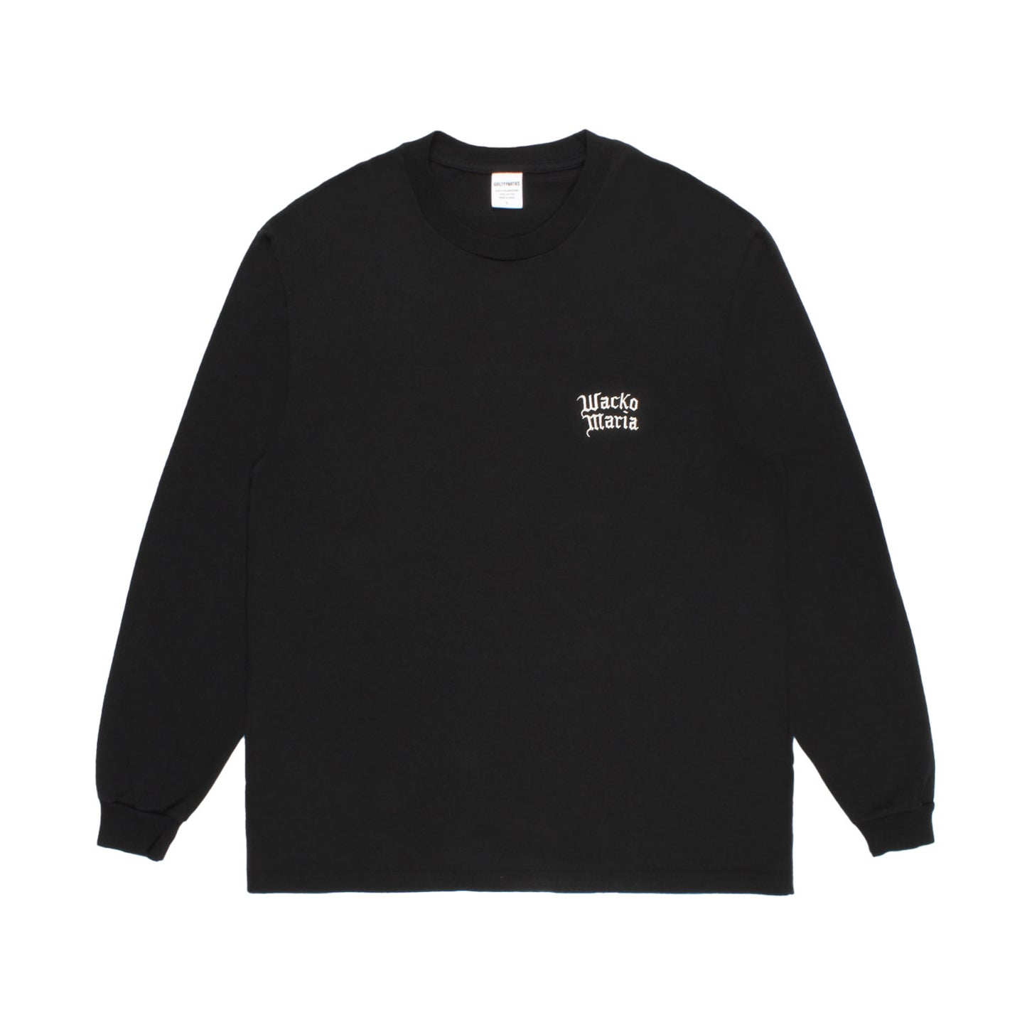 WACKO MARIA（ワコマリア）2026年春夏先行コレクションから、WASHED HEAVY WEIGHT LONG SLEEVE&nbsp;T-SHIRT (TYPE-1) 26SSE-WMT-LT01のブラック前面