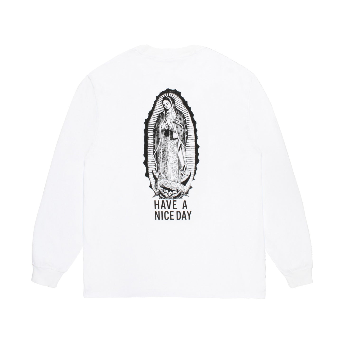 WACKO MARIA（ワコマリア）2026年春夏先行コレクションから、WASHED HEAVY WEIGHT LONG SLEEVE&nbsp;T-SHIRT (TYPE-1) 26SSE-WMT-LT01のホワイト背面