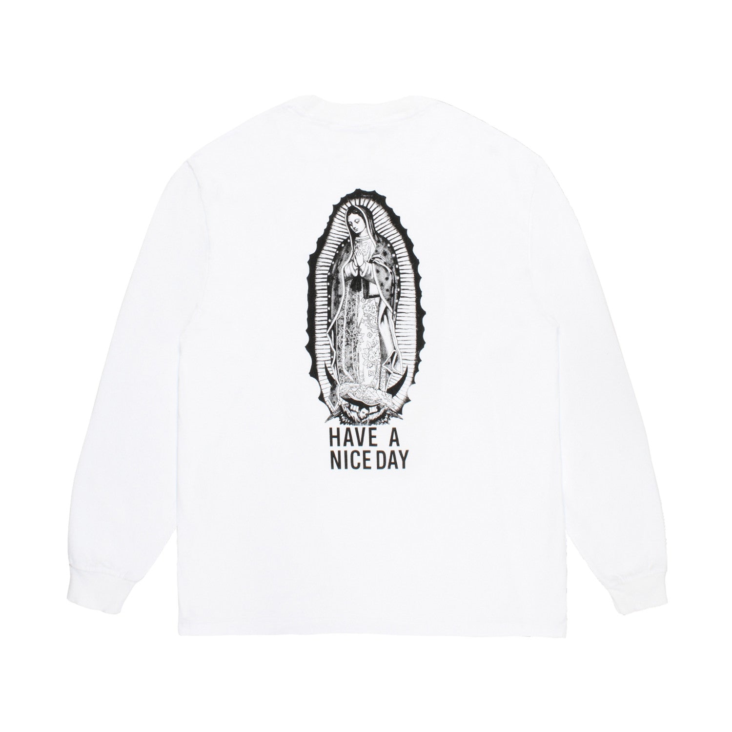 WACKO MARIA（ワコマリア）2026年春夏先行コレクションから、WASHED HEAVY WEIGHT LONG SLEEVE&nbsp;T-SHIRT (TYPE-1) 26SSE-WMT-LT01のホワイト背面