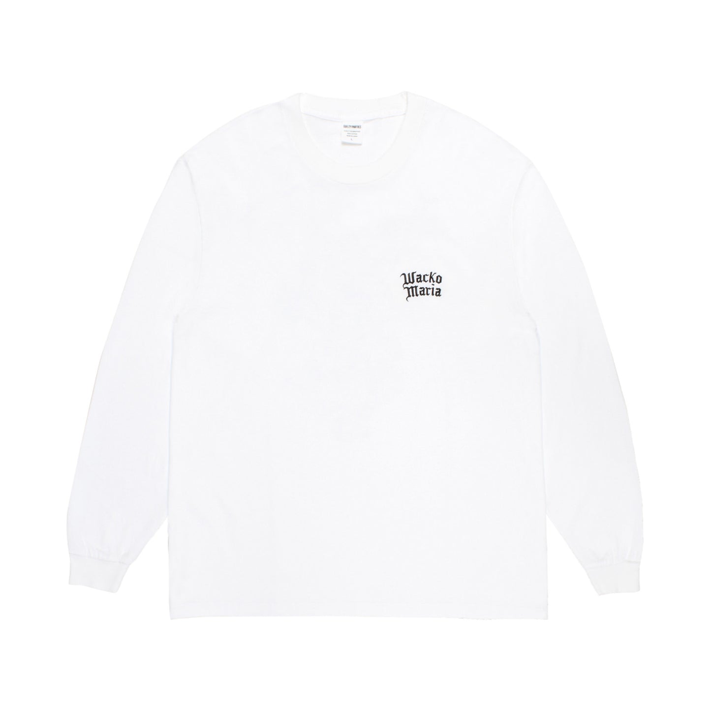 WACKO MARIA（ワコマリア）2026年春夏先行コレクションから、WASHED HEAVY WEIGHT LONG SLEEVE&nbsp;T-SHIRT (TYPE-1) 26SSE-WMT-LT01のホワイト前面