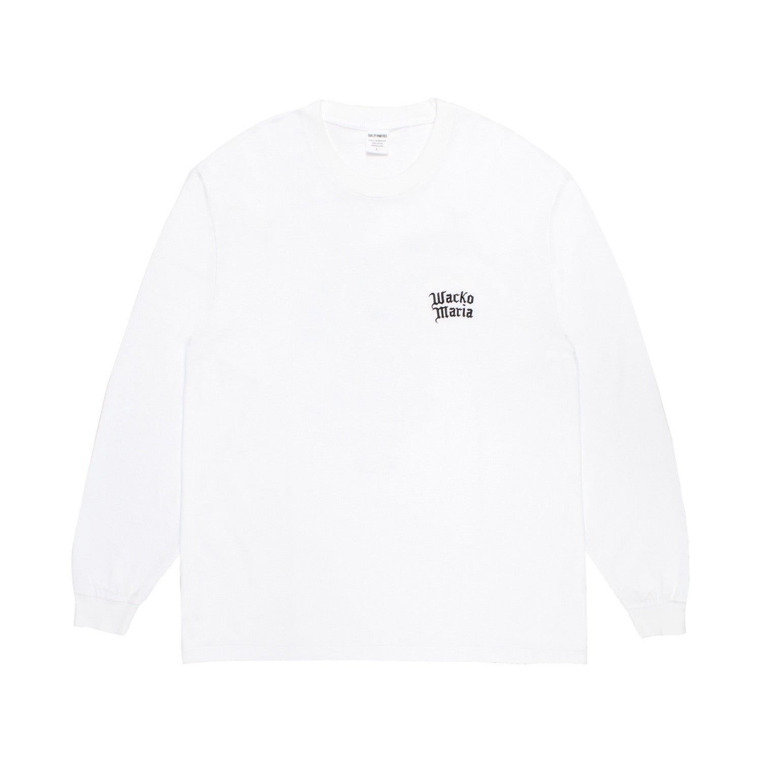 WACKO MARIA（ワコマリア）2026年春夏先行コレクションから、WASHED HEAVY WEIGHT LONG SLEEVE&nbsp;T-SHIRT (TYPE-1) 26SSE-WMT-LT01のホワイト前面