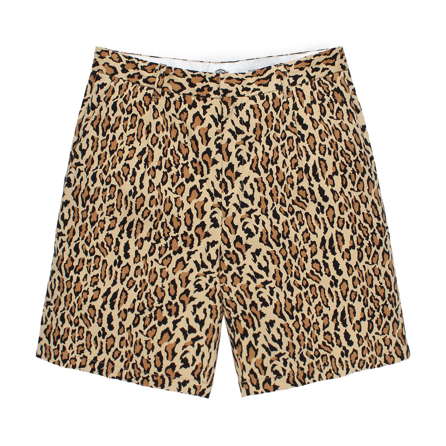 WACKO MARIA（ワコマリア）2026年春夏コレクション「天国東京」から、アメリカで生まれたワークカジュアルブランドDICKIES (ディッキーズ) とのオフィシャルコラボレーションプリーツショートトラウザー DICKIES / LEOPARD PLEATED SHORT TROUSERS 26SS-WMP-DC03を入荷致しました。前面