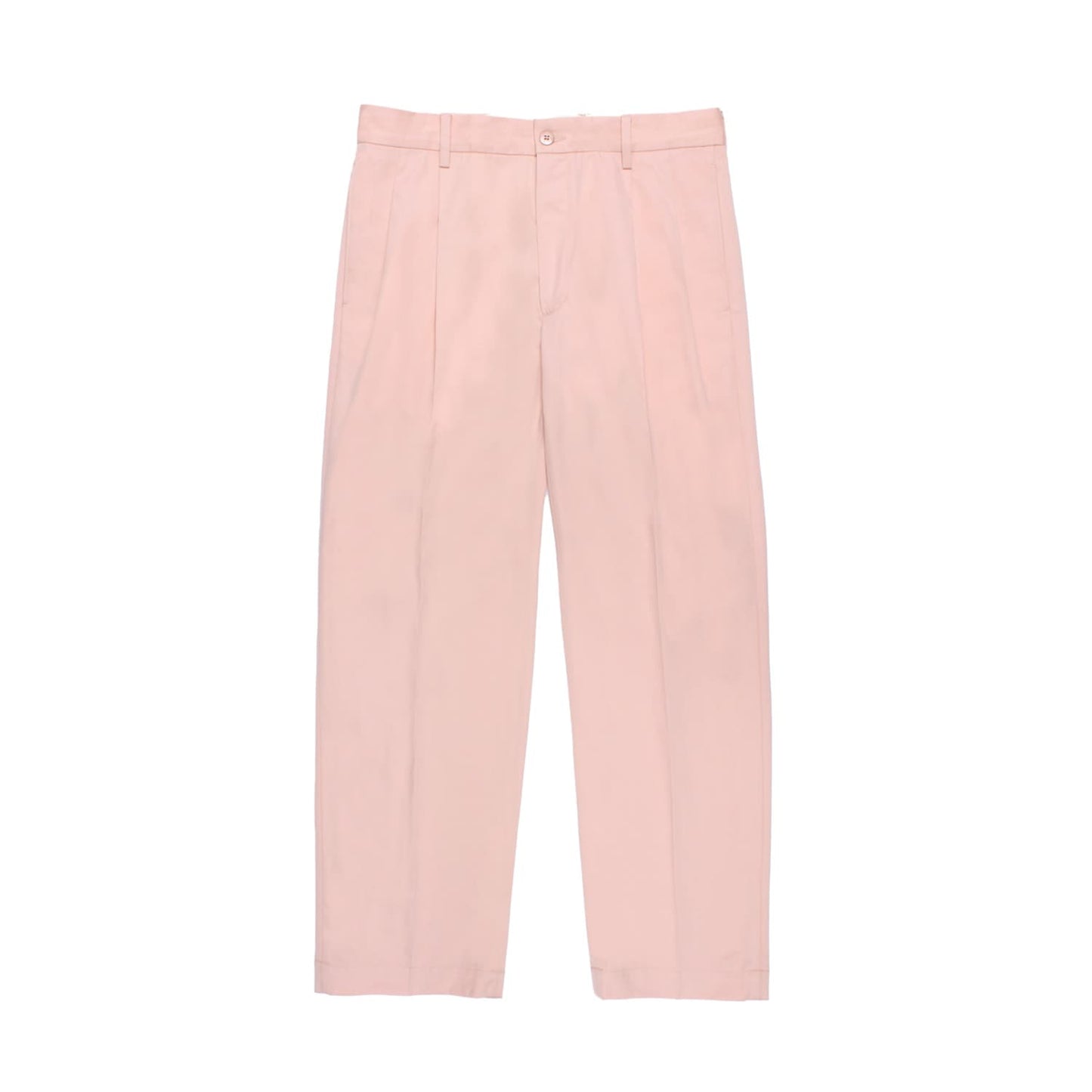 WACKO MARIA（ワコマリア）2026年春夏コレクション「天国東京」から、イタリアの世界的な老舗リネンメーカーSOLBIATI(ソルビアッティ)社とのコラボレーショントラウザー SOLBIATI / DOUBLE PLEATED TROUSERS | 26SS-WMP-PT10のピンク。前面
