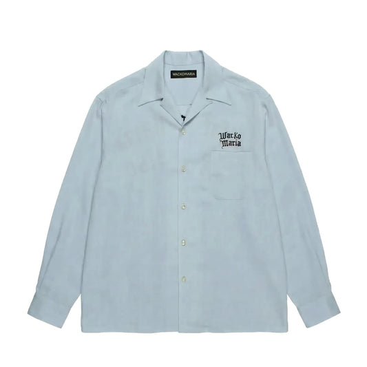 WACKO MARIA(ワコマリア)2026年春夏コレクション「天国東京」から、長袖50's SHIRT L/S (TYPE-2) 26SS-WMS-OC06をライトブルーを入荷。
柔らかな手触りのテンセル生地に、左胸には「WACKO MARIA」の刺繍。