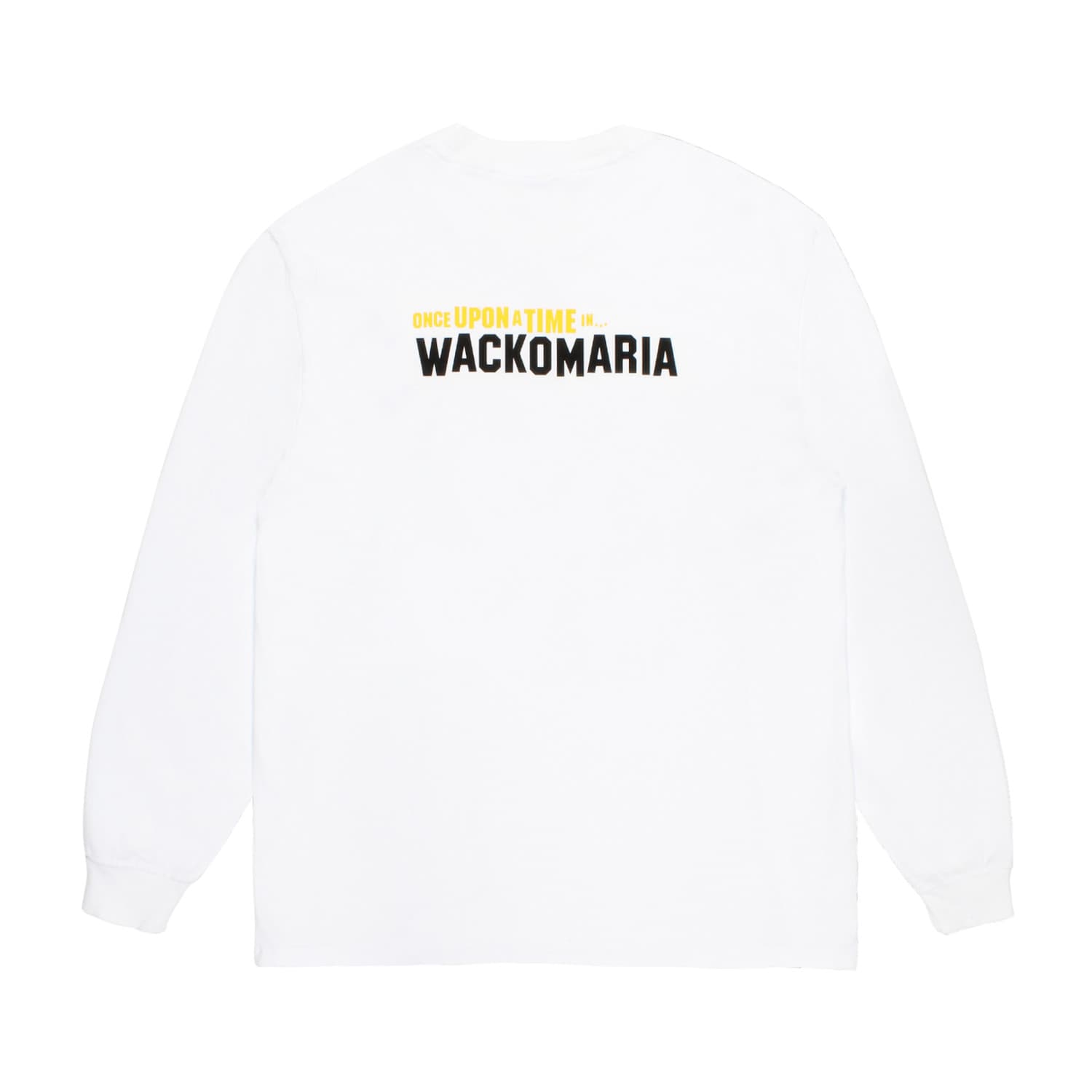 WACKO MARIA（ワコマリア）2026年春夏コレクション「天国東京」から、ロングスリーブTシャツ、WASHED HEAVY WEIGHT LONG SLEEVE&nbsp;T-SHIRT (TYPE-3) 26SS-WMT-LT05のホワイト背面
