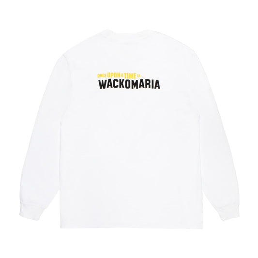 WACKO MARIA（ワコマリア）2026年春夏コレクション「天国東京」から、ロングスリーブTシャツ、WASHED HEAVY WEIGHT LONG SLEEVE&nbsp;T-SHIRT (TYPE-3) 26SS-WMT-LT05のホワイト背面