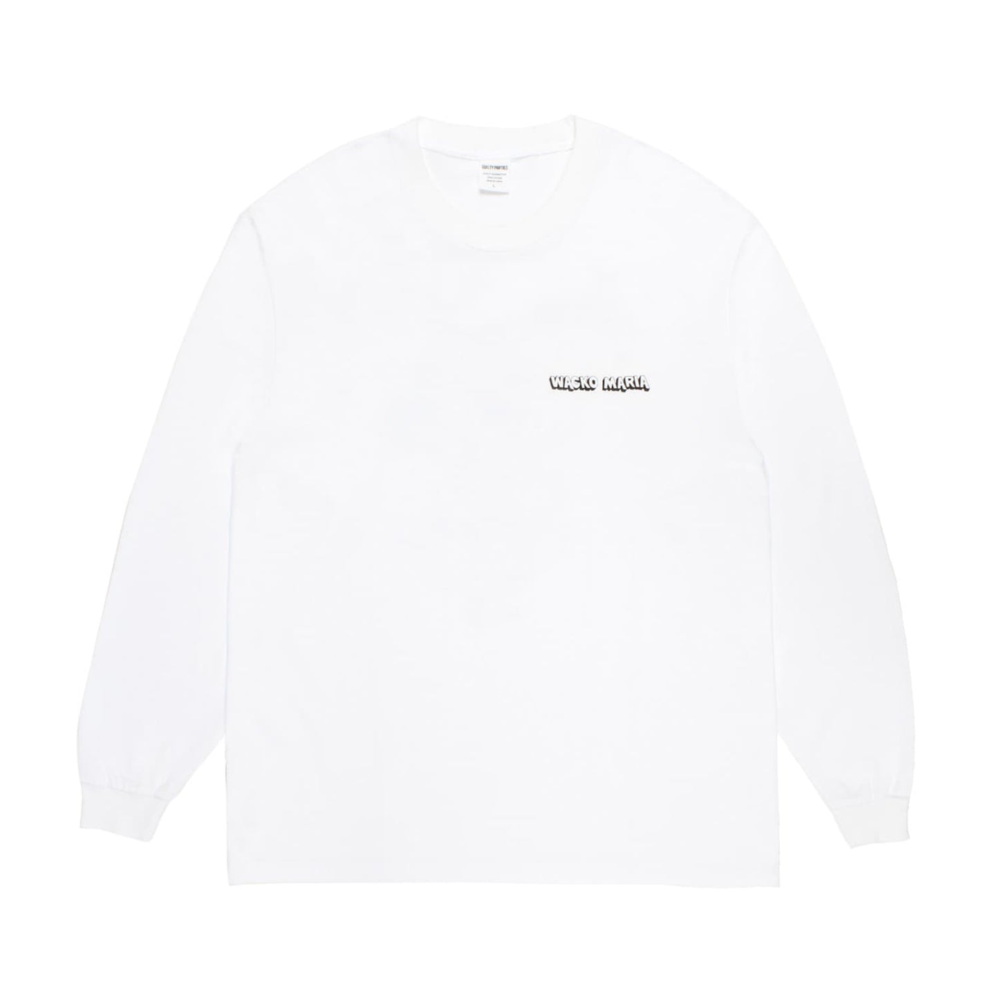 WACKO MARIA（ワコマリア）2026年春夏コレクション「天国東京」から、ロングスリーブTシャツ、WASHED HEAVY WEIGHT LONG SLEEVE&nbsp;T-SHIRT (TYPE-3) 26SS-WMT-LT05のホワイト前面