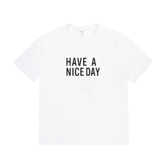 WACKO MARIA（ワコマリア）2026年春夏コレクションから、WASHED HEAVY WEIGHT T-SHIRT (TYPE-14) 26SSE-WMT-WT16を入荷致しました。製品洗い加工を施したヘビーウエイトTシャツボディーを使用し、前面に「HAVE A NICE DAY」のグラフィックをプリント。