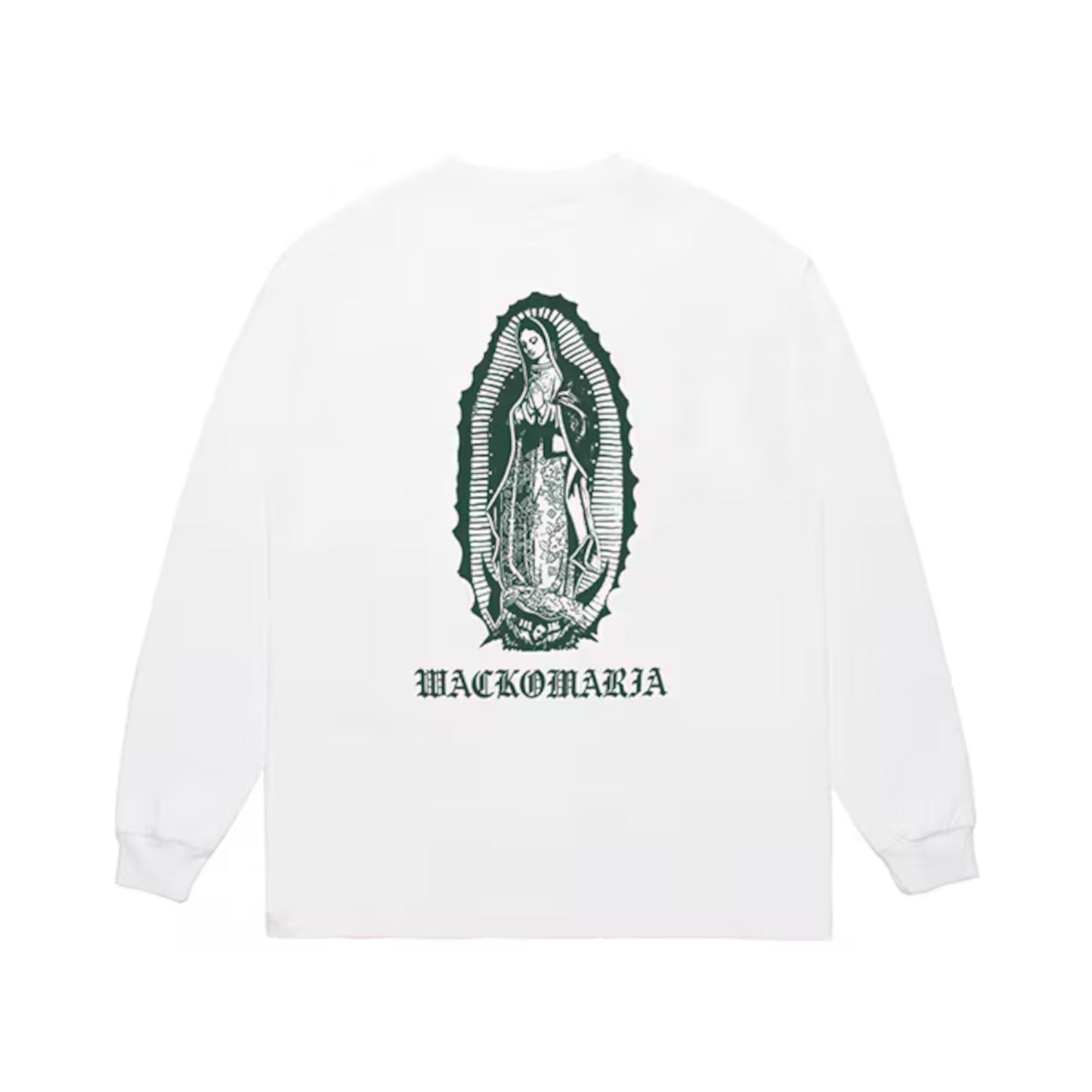 WACKO MARIA（ワコマリア）2026年春夏先行コレクション「天国東京」から、WASHED HEAVY WEIGHT LONG SLEEVE&nbsp;T-SHIRT (TYPE-2) 26SSE-WMT-LT05のホワイト。背面