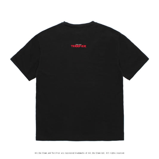 WACKO MARIA（ワコマリア）2025年秋冬コレクション「天国東京」から、スラッシャーホラー映画「TERRIFIER（テリファー）」とのオフィシャルコラボレーションTシャツ、TERRIFIER / WASHED HEAVY WEIGHT T-SHIRT (TYPE-2) TERRIFIER-WM-WT02のブラック背面