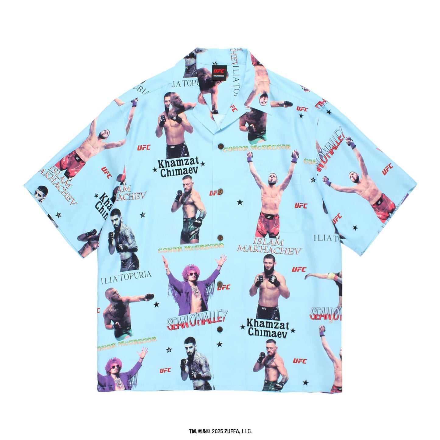 WACKO MARIA（ワコマリア）2026年春夏コレクション「天国東京」から、アメリカの総合格闘技団体の「UFC」とのオフィシャルコラボレーションハワイアンシャツ、UFC / HAWAIIAN SHIRT UFC-WM-HI01 ブルー