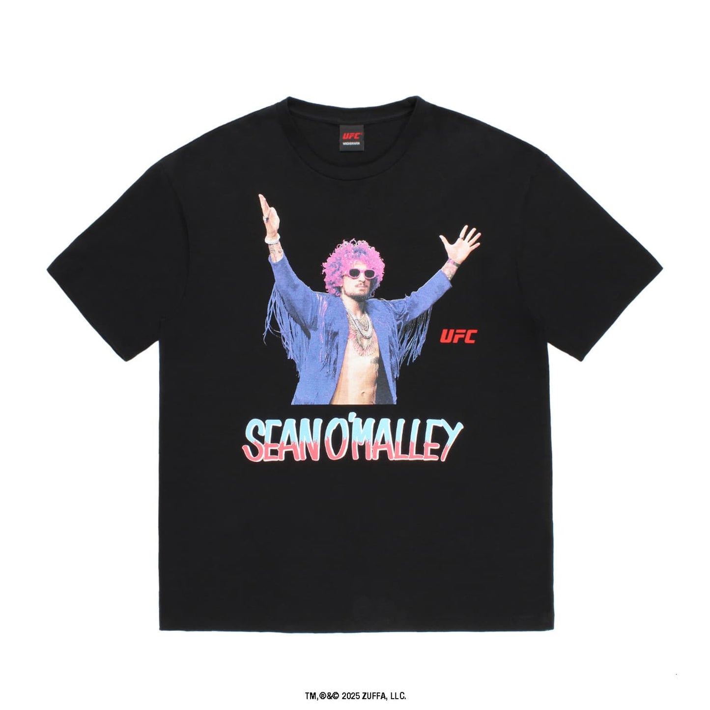 WACKO MARIA（ワコマリア）2026年春夏コレクション「天国東京」から、アメリカの総合格闘技団体の「UFC」とのオフィシャルコラボレーションTシャツ UFC / WASHED HEAVY WEIGHT T-SHIRT (TYPE-4) UFC-WM-WT04のブラック前面